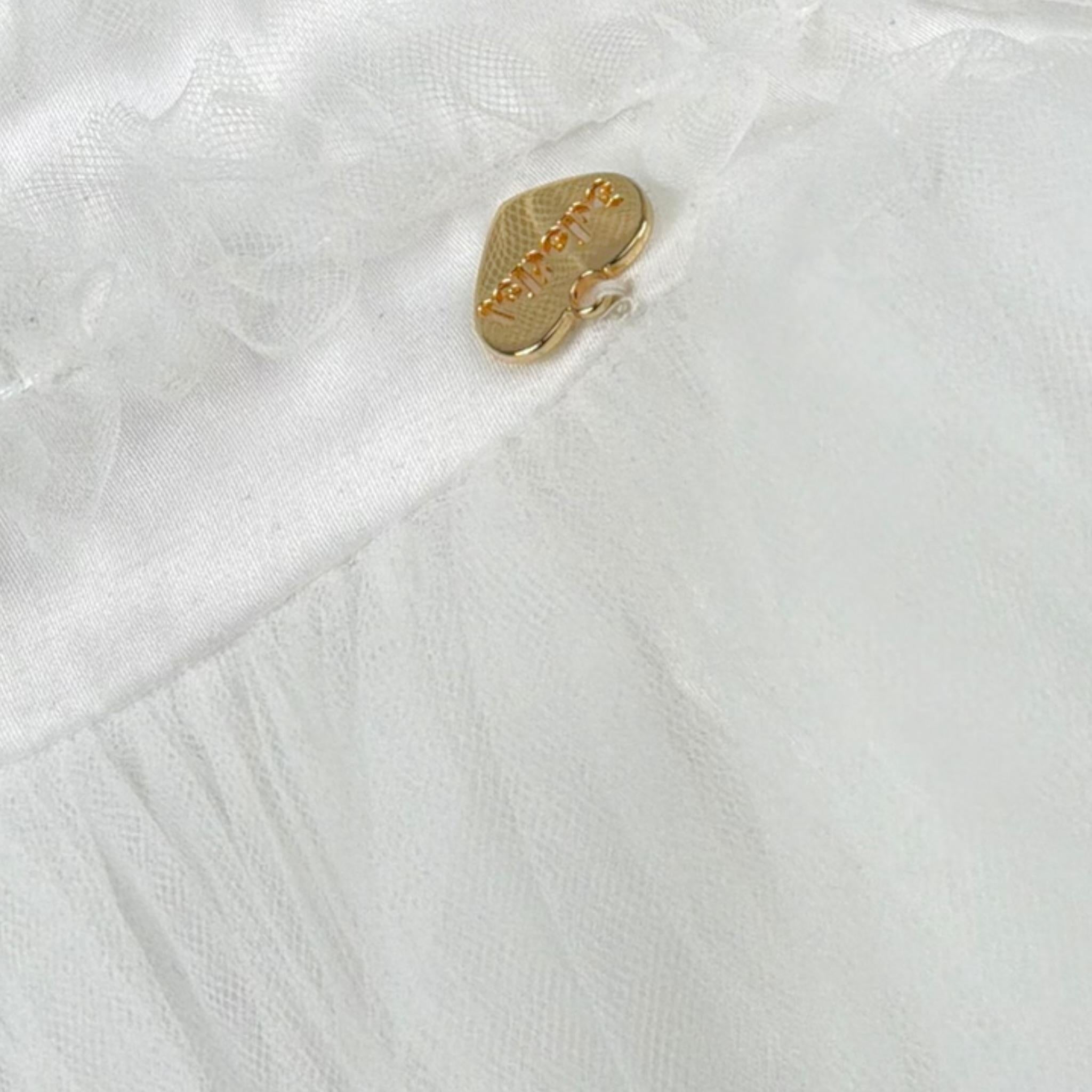 Le Bebe' Abito Cerimonia Tinta Unita con Tulle per Neonata LBG3930 BIANCO LE BEBE' 