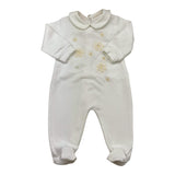 LE BEBE' tutina tinta unita con stampa Bianco per Neonata LBG5987 BIANCO LE BEBE' 