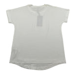 J'Aime' T-Shirt Girocollo tinta unita con Applicazioni Panna per Bambina 5036G PANNA J'AIME' 