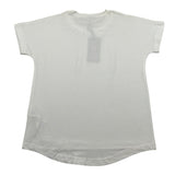 J'Aime' T-Shirt Girocollo tinta unita con Applicazioni Panna per Bambina 5036G PANNA J'AIME' 