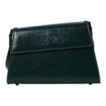 N°21 borsa tinta unita con logo e tracolla Verde per Bambina N21A32 VERDE N°21 