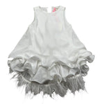 Vicolo Abito Giromanica Tinta Unita con Sottoveste per Bambina 3146V00286 BIANCO VICOLO 