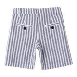 Sarabanda Bermuda Bicolore con Fantasia A Righe per Neonato 0B152N BIANCO/GRIGIO SARABANDA 
