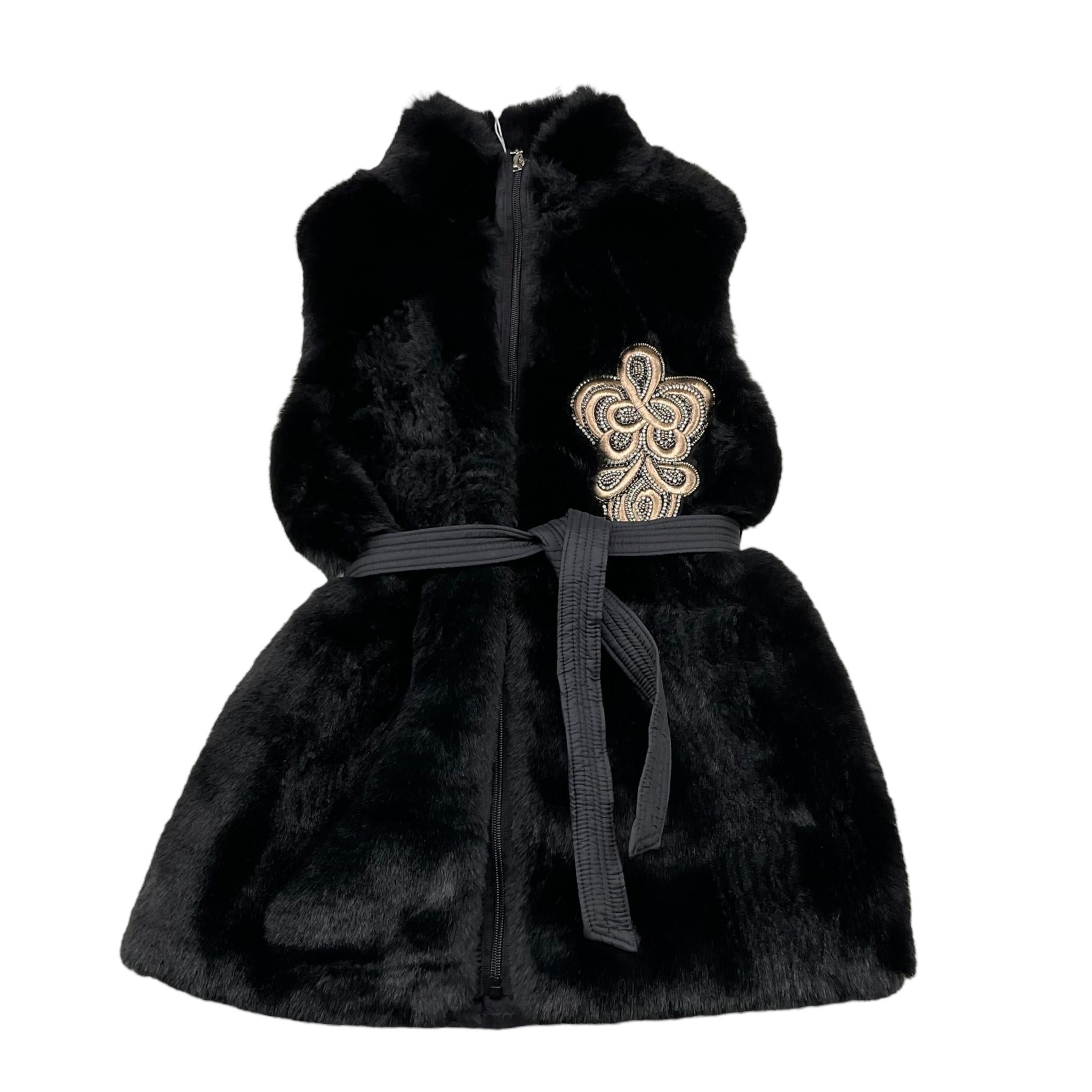 HATE LOVE smanicato tinta unita con applicazione Nero per Bambina OJWA0732 NERO HATE LOVE 