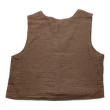 Lalalu' Solid Color Vest With Brown Buttons For Boys