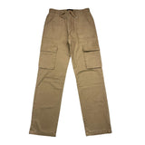 Refrigiwear Solid Color Pants With Elastic Waist Cargo Style Beige For Boys