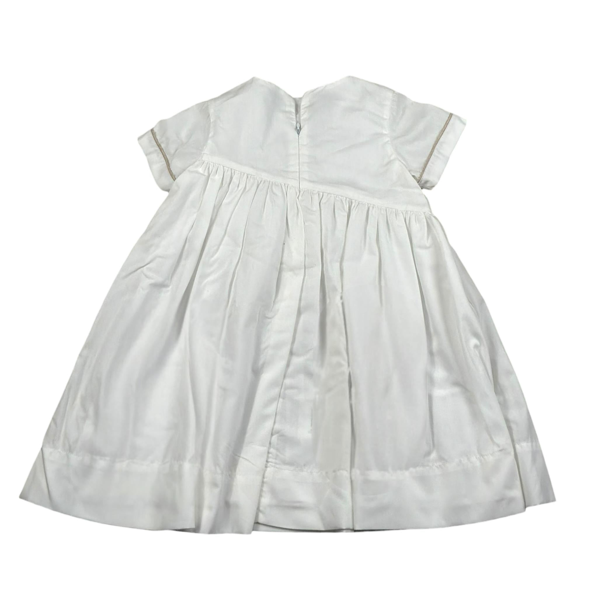 Le Coconne Abito Mezza Manica Tinta Unita con Applicazioni per Bambina LCN2017 BIANCO LE COCONNE 