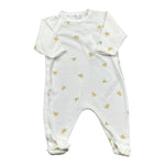 Petit Bateau Tutina tinta unita con Stampa Panna per Neonato A09GF PANNA PETIT BATEAU 
