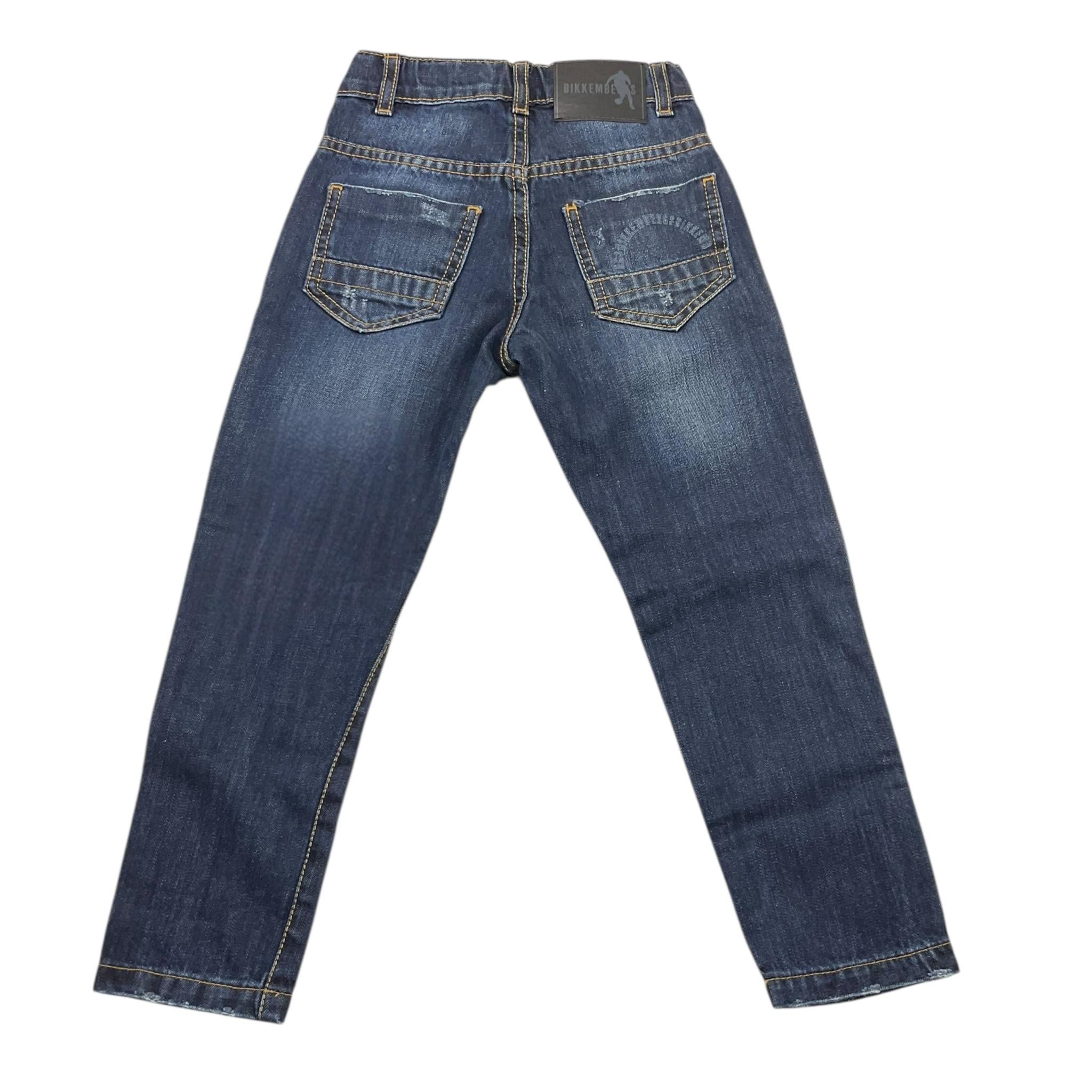 BiKKEMBERGS jeans tinta unita con girovita regolabile Blu per Bambino BK1947 BLU BiKKEMBERGS 