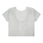 Liu Jo T-Shirt Girocollo Tinta Unita per Bambina GA5127X ARGENTO LIU JO 