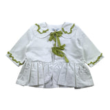 Ilfarobimbi Plain Shirt With Contrasting Applications White/Green For Girls
