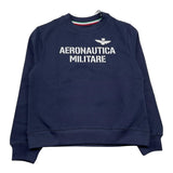 Aeronautica Militare Felpa Chiusa Girocollo Tinta Unita con Stampa Logo per Bambino 251FE0027AJ BLU AERONAUTICA MILITARE 