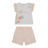 Guess Completo 2 Pezzi T-Shirt-Short Bicolore per Neonata A5RG14K6YW4 BIANCO/ROSA GUESS 