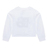 DOLCE & GABBANA felpa tinta unita con logo Bianco per Bambina L5JWAC BIANCO DOLCE & GABBANA 