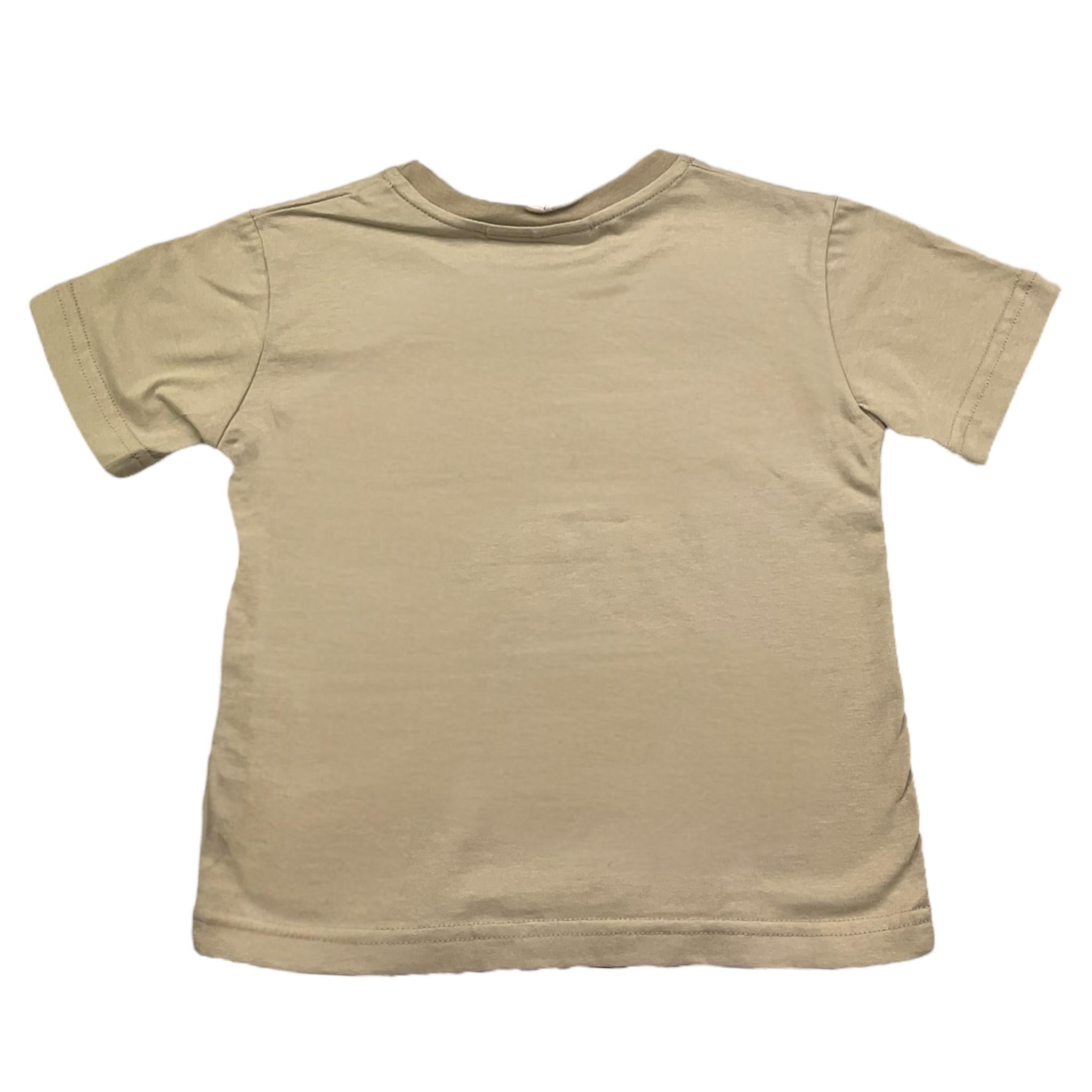 Yes London T-Shirt Girocollo Tinta Unita con Logo per Bambino JR2143 BEIGE YES LONDON 