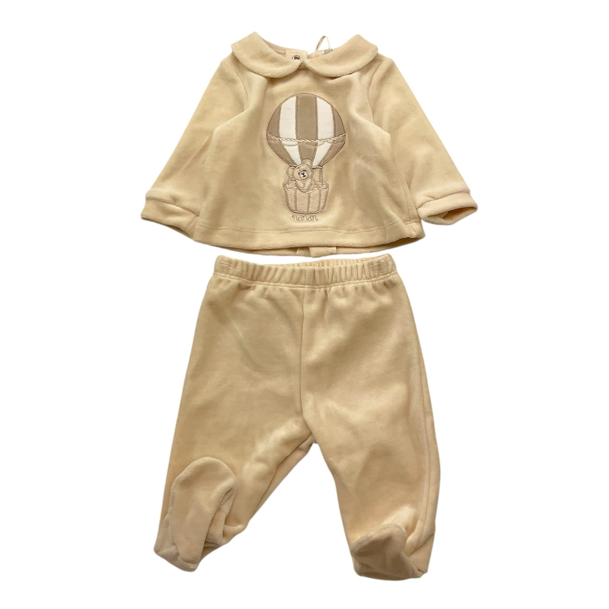 NANAN completo 2pz maglia-ghettina tinta unita Beige per Neonato I2405001BE BEIGE NANAN 