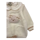 MARLU' tutina tinta unita con bottonicompleto 2pz maglia-pantalone tinta unita con stampa Panna per Neonata IB5550 PANNA MARLU' 