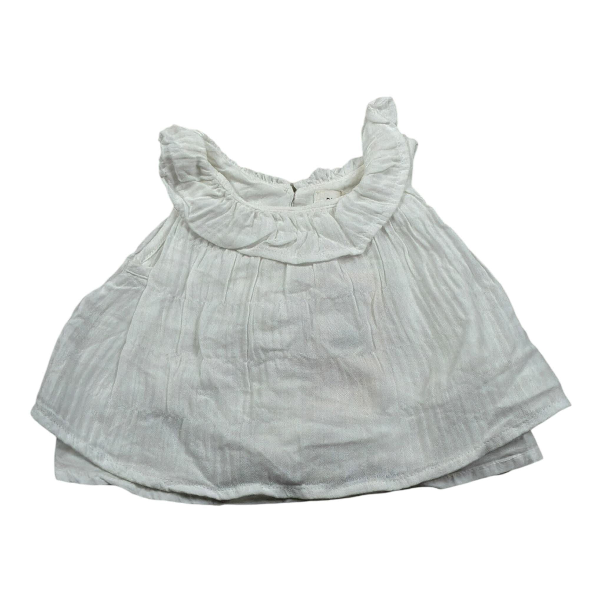 Play Up Camicia Giromanica tinta unita Bianco per Neonata P022AI11300 BIANCO PLAY UP 