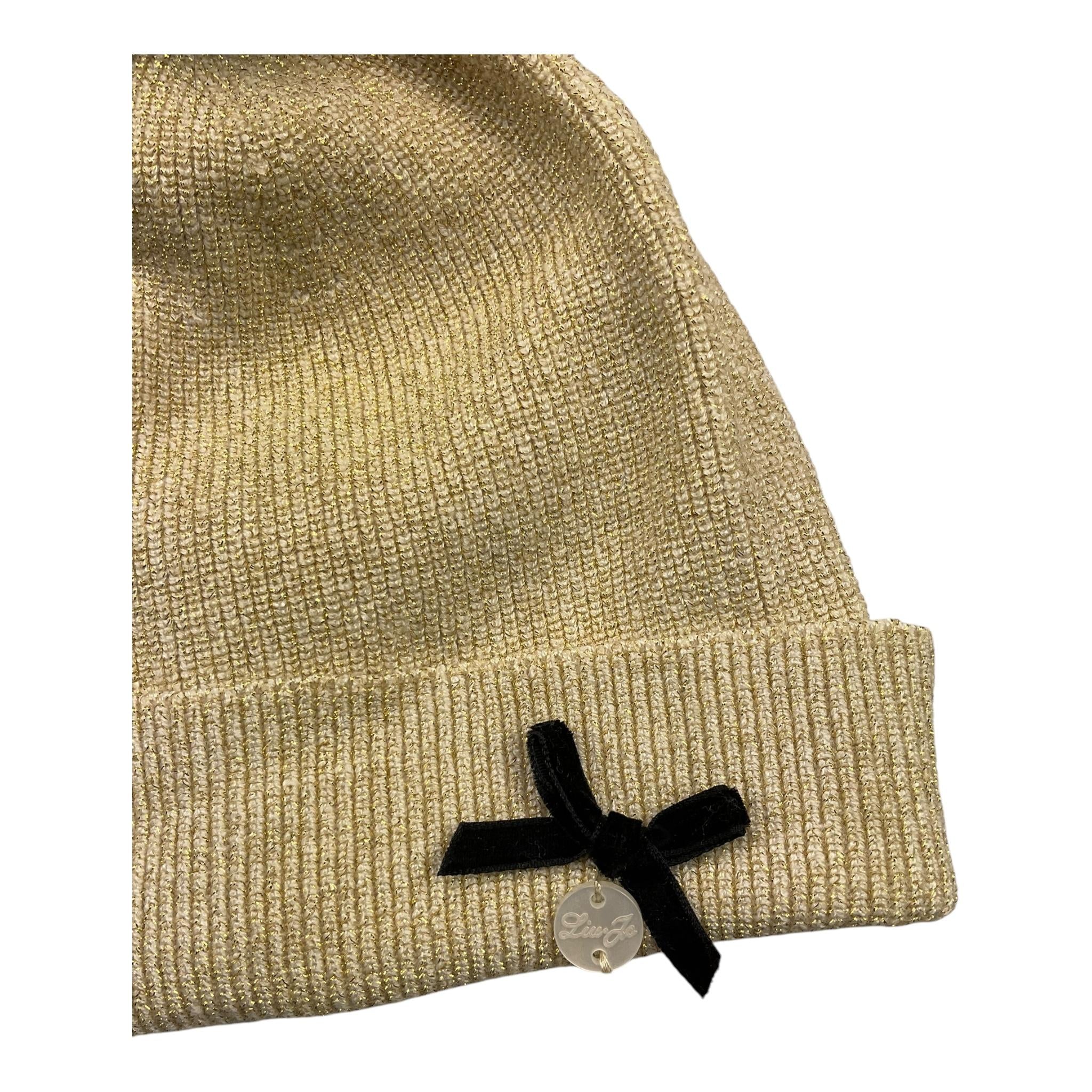 LIU JO cappello tinta unita con pon pon Oro per Bambina HF4080X ORO LIU JO 