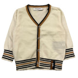 TRUSSARDI cardigan tinta unita cn profili in contrasto Panna per Neonato TIA25078CD PANNA TRUSSARDI 