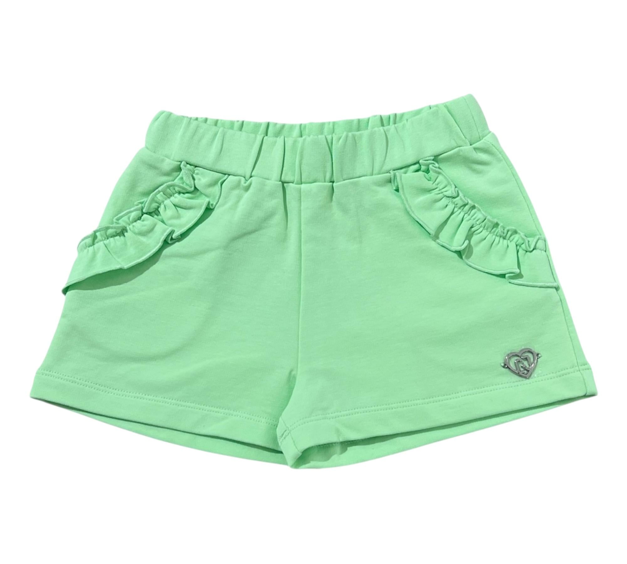 Liu Jo Short Tinta Unita con Logo per Bambina KA5083X VERDE LIU JO 