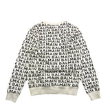 Balmain Sweatshirt Solid Color Logo White For Boys