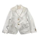 Daniele Alessandrini Plain Jacket With Contrast Buttons Cream For Boys