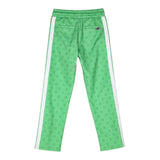 John Richmond Solid Color Elastic Waistband Green Logo Pants For Boys
