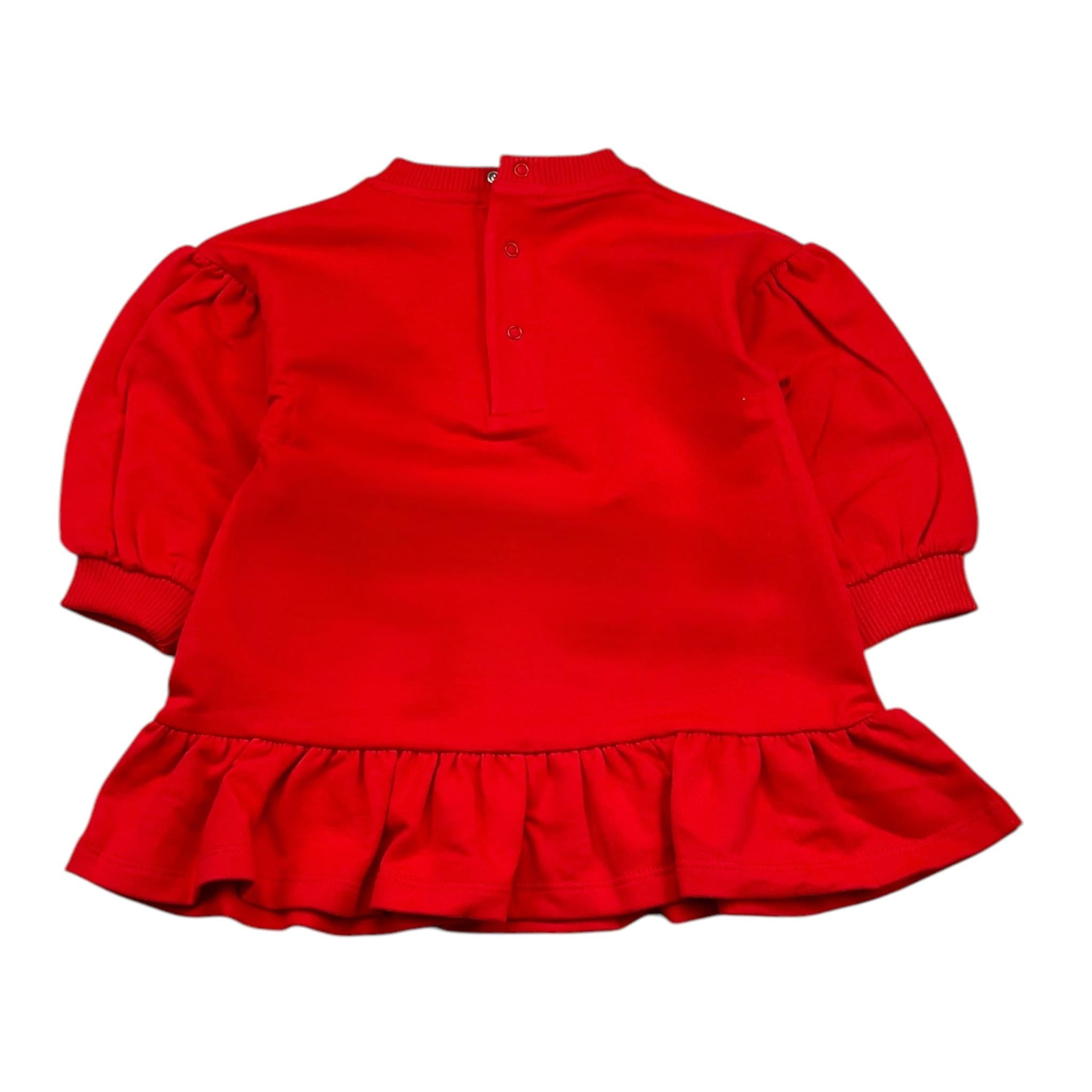 MOSCHINO abito tinta unita modello felpa con stampa Rosso per Neonata MDV0CW ROSSO MOSCHINO 