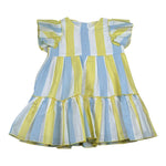 Juliana Abito Tricolore con Fantasia A Righe Giallo per Neonata 25128 GIALLO JULIANA 