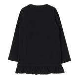 LIU JO abito in felpa girocollo tinta unita con stampa Nero per Bambina KF4107XX NERO LIU JO 