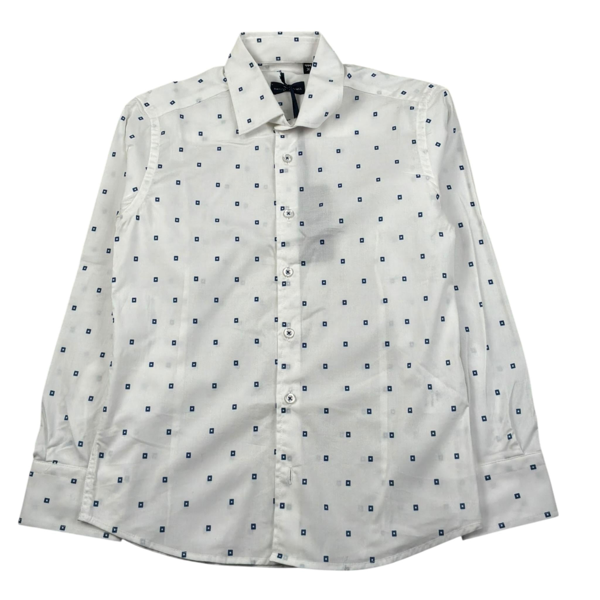 Manuel & Frank Camicia Manica Lunga Tinta Unita per Bambino MF3376R BIANCO MANUEL & FRANK 