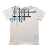 Cesare Paciotti Crew Neck T-Shirt Solid Color With Contrast Print White For Boys