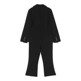 John Richmond Black Solid Color Jacket-Pants Set For Girls