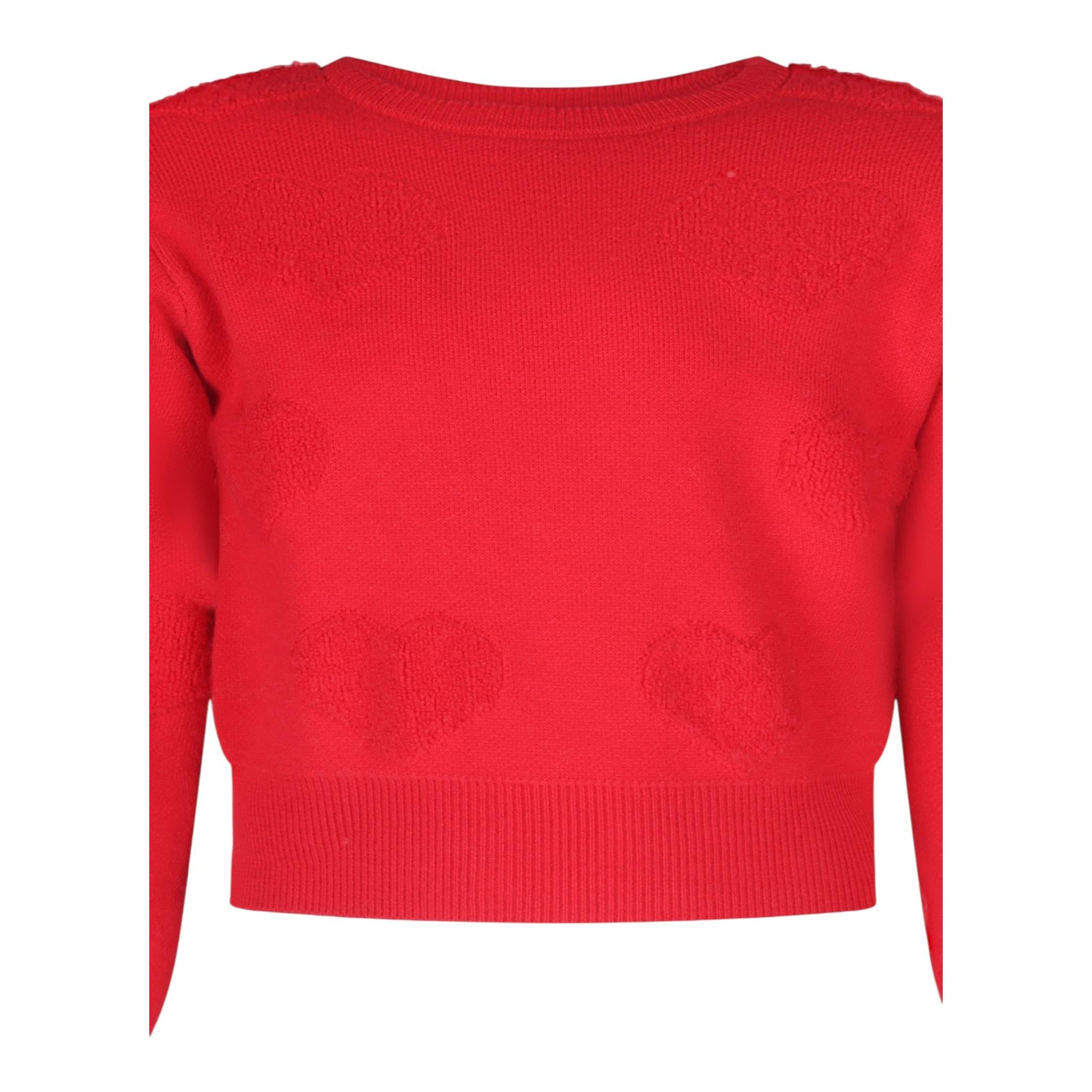 FUN & FUN maglia gircollo tinta unita con cuori Rosso per Neonata FBSW00067N ROSSO FUN & FUN 