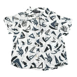 Please Camicia Tinta Unita con Stampa per Neonato CC80364B71 BIANCO PLEASE 