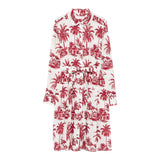 Saint Barth Abito Manica Lunga Stampa Fantasia per Bambina PIH000104 BIANCO/ROSSO SAINT BARTH 