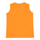 Chicco Solid Color Crew Neck Tank Top With Contrast Orange Print For Boys
