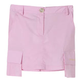 Pinko Solid Color Skirt With Elastic Waist And Pink Pockets For Girls