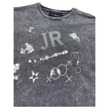 John Richmond T-Shirt Girocollo Tinta Unita con Applicazioni per Bambino RBP26172TS GRIGIO JOHN RICHMOND 