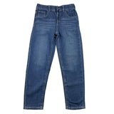 Name.It Blue Adjustable Waist Solid Color Jeans For Boys