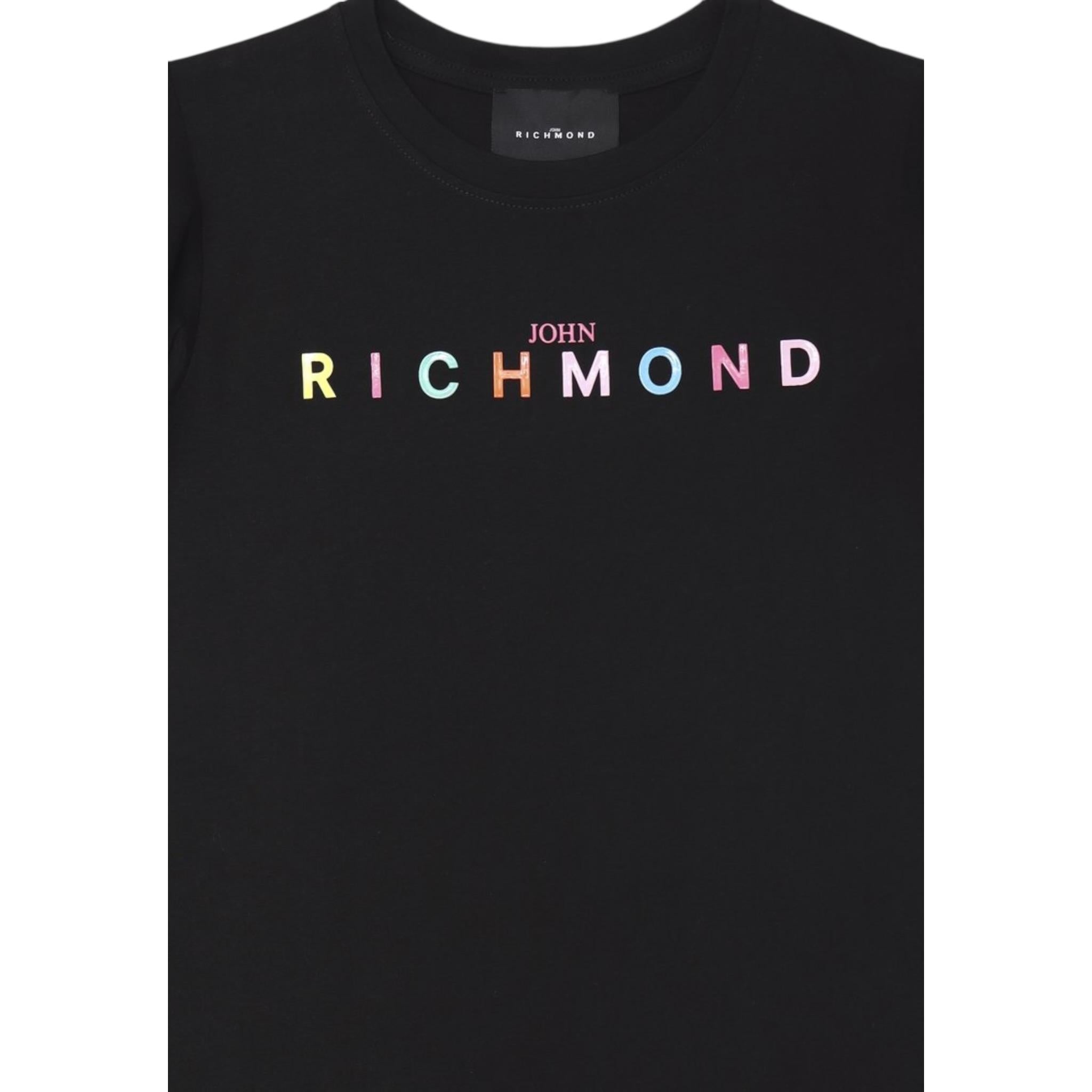 John Richmond T-Shirt Girocollo Tinta Unita con Logo per Neonata RGP25141TSN NERO JOHN RICHMOND 