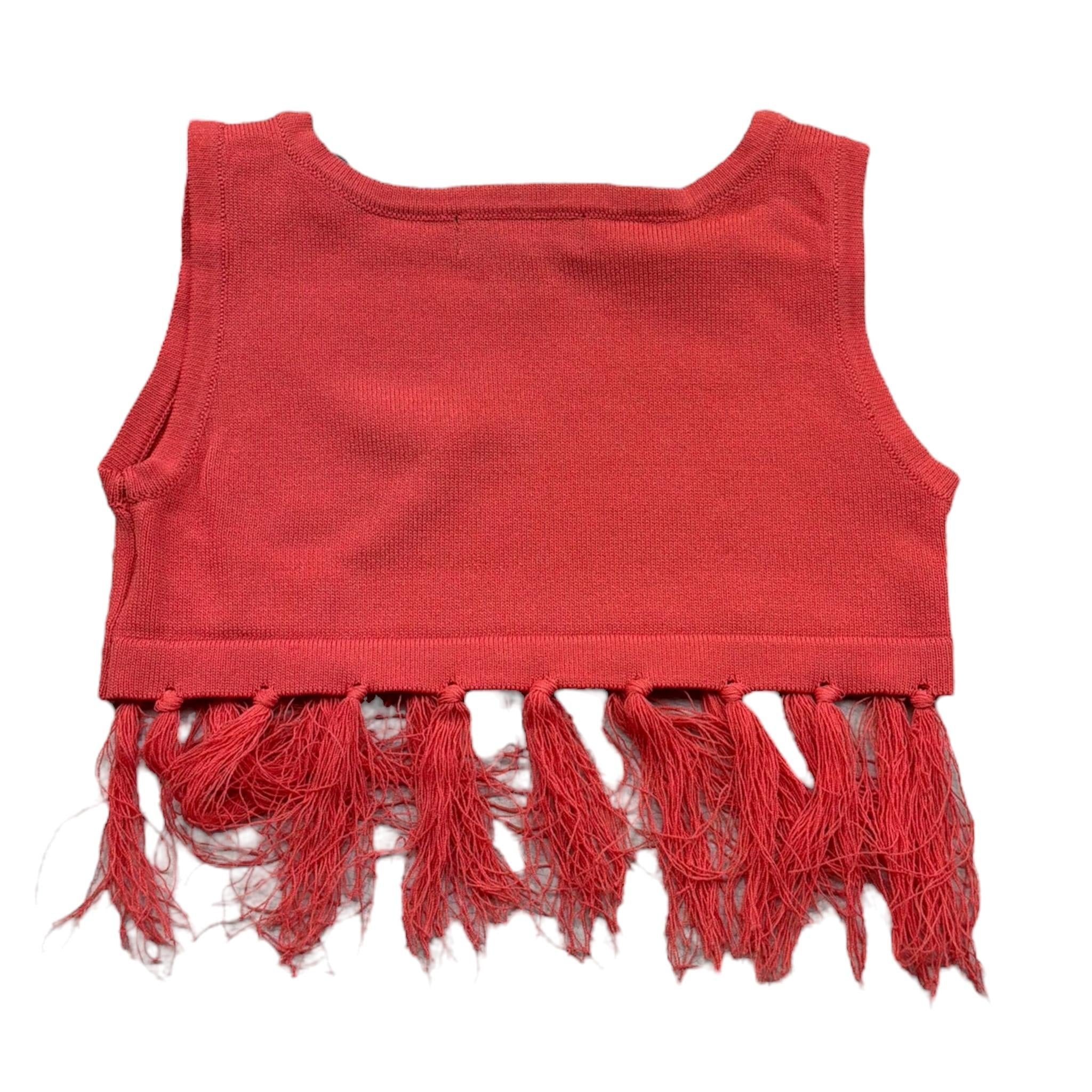 Fun & Fun Completo 2 Pezzi Top Tinta Unita con Frange-Gonna per Neonata FBTP01329X ARANCIONE FUN & FUN 