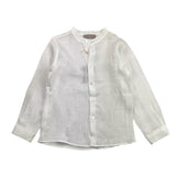 Little Bear Camicia Tinta Unita con Colletto Coreano per Bambino 8222 BIANCO LITTLE BEAR 