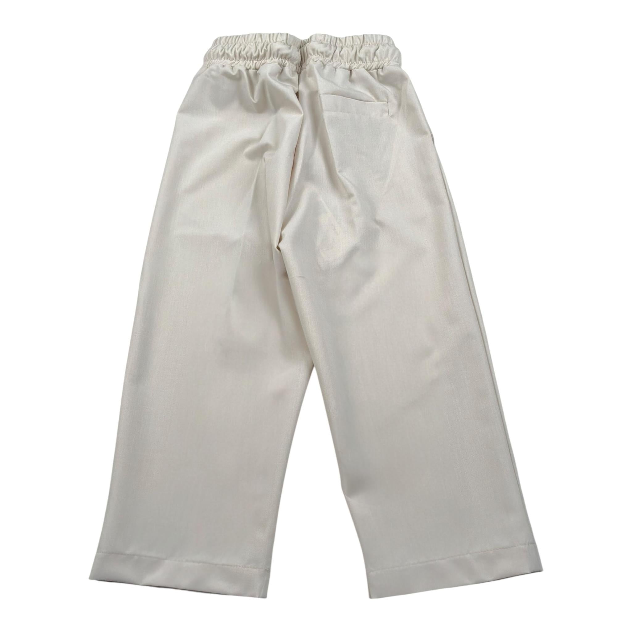 Duepuntozero Pantalone Tinta Unita con Elastico In Vita per Bambino PTBR1 BEIGE DUEPUNTOZERO 