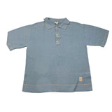 Eleventy Polo Shirt Solid Color Knitted Half Sleeve Light Blue For Boys