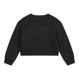 MARC JACOBS felpa chiusa girocollo tinta unita con stampa logo brillantinata Nero per Bambina W60263 NERO MARC JACOBS 