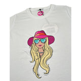 Mousse T-Shirt Girocollo tinta unita con Stampa Bianco per Bambina XKTSMKW2 BIANCO MOUSSE 