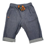 Daniele Alessandrini Plain Trousers With Blue Polka Dot Pattern For Newborn