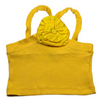 Mariuccia Top Bretelline tinta unita con Applicazione Giallo per Bambina T382 GIALLO MARIUCCIA 